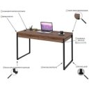 Ver imagem 5 de Escrivaninha Mesa Escritório 135cm 2 Gavetas Kuadra