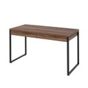 Ver imagem 4 de Escrivaninha Mesa Escritório Kuadra 2 Gavetas 135cm Industrial Nogal Marrom