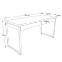 Ver imagem 6 de Escrivaninha Mesa Escritório Kuadra 2 Gavetas 135cm Industrial Nogal Marrom