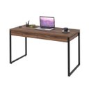 Ver imagem 3 de Escrivaninha Mesa Escritório Kuadra 2 Gavetas 135cm Industrial Nogal Marrom