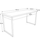 Ver imagem 6 de Escrivaninha Mesa Escritório Kuadra 2 Gavetas 135cm Industrial Preto Ônix
