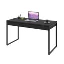 Ver imagem 3 de Escrivaninha Mesa Escritório Kuadra 2 Gavetas 135cm Industrial Preto Ônix