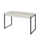 Ver imagem 4 de Escrivaninha Mesa Escritório Kuadra 2 Gavetas 135cm Industrial Snow Bege