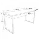 Ver imagem 6 de Escrivaninha Mesa Escritório Kuadra 2 Gavetas 135cm Industrial Snow Bege