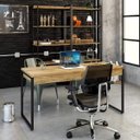 Ver imagem 2 de Escrivaninha Mesa Escritório 150cm 2 Gavetas Kuadra
