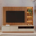 Ver imagem 2 de Home Estante Rack Cancun para Tv até 82 Polegadas Freijo-off White Matte Freijo-off White Matte