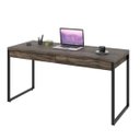 Ver imagem 3 de Escrivaninha Mesa Escritório Kuadra 2 Gavetas 150cm Industrial Carvalho Dark Marrom