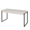 Ver imagem 4 de Escrivaninha Mesa Escritório Kuadra 2 Gavetas 150cm Industrial Snow Bege
