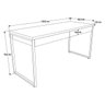 Escrivaninha Mesa Escritório 150cm 2 Gavetas Kuadra - 6