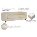 Ver imagem 4 de Sofá 3 Lugares Luxo Recepção Escritorio Sala Veneza 180cm Linho