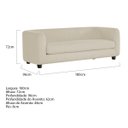 Ver imagem 3 de Sofá 3 Lugares Luxo Recepção Escritorio Sala Veneza 180cm Linho