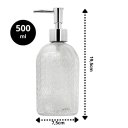 Ver imagem 2 de Kit Banheiro Porta Sabonete Líquido Vidro Clear 500ml 2PÇ