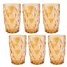Conjunto com 6 Copos de Vidro Diamond 350ml Ambar - 1
