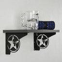 Ver imagem 2 de Par Mãos Francesas Pretas Ornamentadas 20cm 4x4 Estrela Caveira Justiceiro Aço Jeep