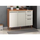 Ver imagem 3 de Balcão para Cozinha 120 Cm Favorita 2 Portas 3 Gavetas Cinamomo Areia Fosco - Zanzini