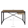 Escrivaninha 137cm 1 Gaveta Home Office Industrial Steel Light Artesano - 4