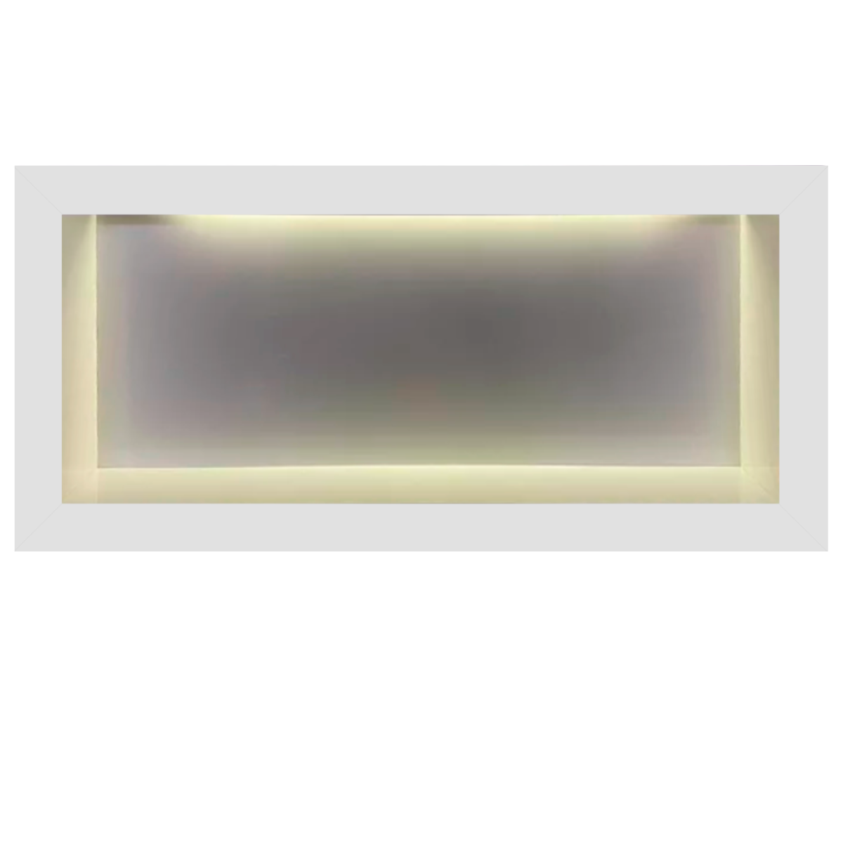 Nicho em Porcelanato Branco com Led Banheiro 60x32cm - 4