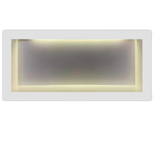 Nicho em Porcelanato Branco com Led Banheiro 60x32cm