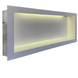 Nicho em Porcelanato Branco com Led Banheiro 60x32cm - 5
