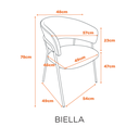 Ver imagem 2 de Conjunto 4 Cadeiras Modernas Estofadas Biella Fratini