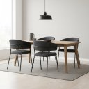 Ver imagem 1 de Conjunto 4 Cadeiras Modernas Estofadas Biella Fratini