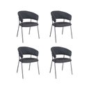 Ver imagem 3 de Conjunto 4 Cadeiras Modernas Estofadas Biella Fratini