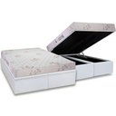 Ver imagem 1 de Cama Box Baú Queen: Colchão Espuma D33 Luckspuma Supreme Floral Pró Saúde Duplo + Base CRC