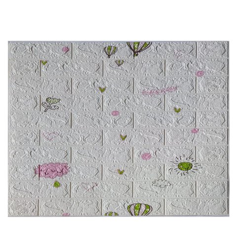 Kit 10 Un/ Espuma 3d - Tijolo Rústico - Branco Fantasy