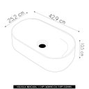 Ver imagem 3 de Cuba Pia de Apoio para Banheiro Oval 43cm Hera C08 Bege - Mpozenato
