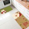 Jogo de Tapetes de Cozinha Natalinos Papai Noel e Animais Antiderrapante - 2