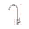 Torneira de Aço Inox Convencional para Cozinha Bancada 27cm - 2