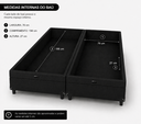 Ver imagem 2 de Base Box Baú Queen 158x198 cm Suede Preto