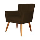 Ver imagem 2 de Poltrona Decorativa Onix Suede Rosa - DS Estofados - Marrom