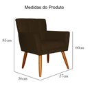 Ver imagem 5 de Poltrona Decorativa Onix Suede Rosa - DS Estofados - Marrom