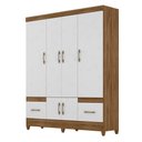 Ver imagem 1 de Guarda Roupa 6 Portas Ms912 Naturale Branco 912026 Moval