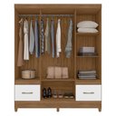 Ver imagem 2 de Guarda Roupa 6 Portas Ms912 Naturale Branco 912026 Moval