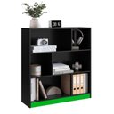 Ver imagem 2 de Estante Multiuso 6 Nichos B25 110x90 Cm Preto Verde Novam