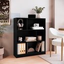 Ver imagem 5 de Estante Multiuso 6 Nichos B25 110x90 Cm Preto Verde Novam