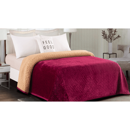 Coberdrom Flannel Duo Vinho King 2,60mx2,40m - 2