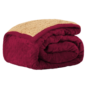 Coberdrom Flannel Duo Vinho King 2,60mx2,40m