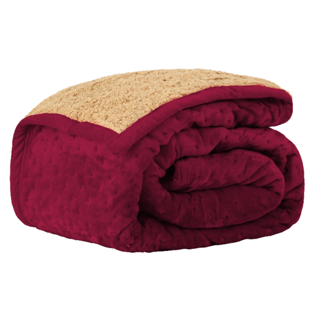 Coberdrom Flannel Duo Vinho King 2,60mx2,40m
