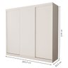 Guarda-roupa Casal 3 Portas 4 Gavetas de Correr Itália - Branco - 3