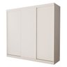 Guarda-roupa Casal 3 Portas 4 Gavetas de Correr Itália - Branco - 2