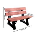 Ver imagem 3 de Banco de Jardim Madeira Plástica 110cm 2 Lugares Premium