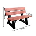 Ver imagem 3 de Banco de Jardim Madeira Plástica 110cm 2 Lugares Premium Marrom/Ipê