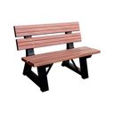 Ver imagem 1 de Banco de Jardim Madeira Plástica 110cm 2 Lugares Premium Marrom/Ipê