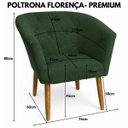 Ver imagem 2 de Poltrona Estofada Tecido Veludo para Salão de Beleza Elegante Confortável Pés de Madeira Resistente