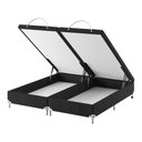 Ver imagem 1 de Base Box Baú Bipartido Queen Spubio Incofal Preto 158x198x45cm