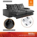 Ver imagem 2 de Sofá Retrátil e Reclinável Milão 2,10m com Super Pillow de 30cm com Molas Pocket - Movenzo Estofados
