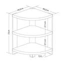 Ver imagem 4 de Estante de Canto Multifuncional com 3 Prateleiras Wind